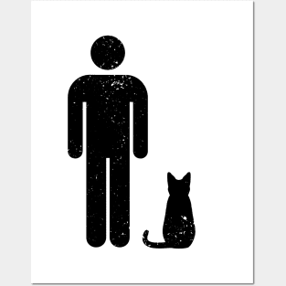 Cat Room - M - black Posters and Art